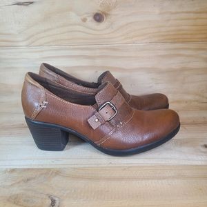 Michel M. Durango Leather Oxford Heels Women's 6.5 Brown